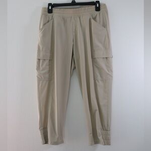The North Face Womens Cargo Capri Pant Joggers Beige Size 8 Light Weight